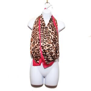 Vintage Accessorize Leopard Print Square Scarf 36"x36"